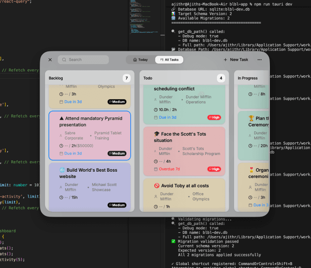 Displaying over other apps