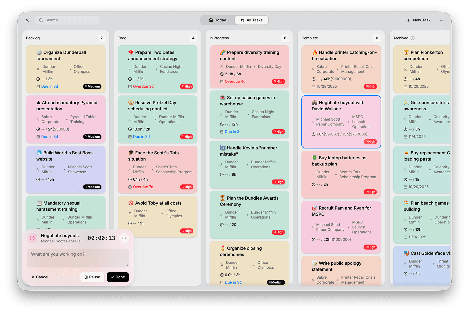 Billable app interface screenshot 2