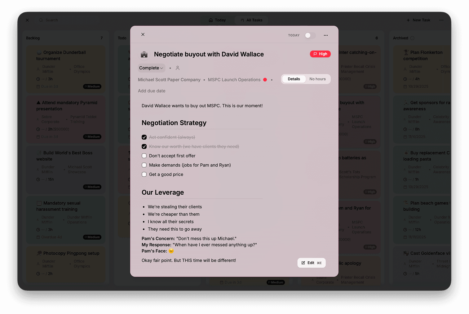 Billable app interface screenshot 3